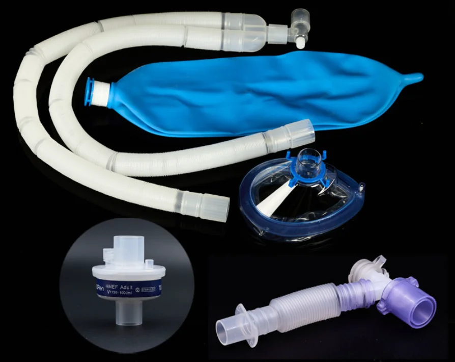 Circuito Respiratorio Extensible Tipo Fuelle para Anestesia — Extensible Accordion Breathing Circuit for Anesthesia SKU XY466X