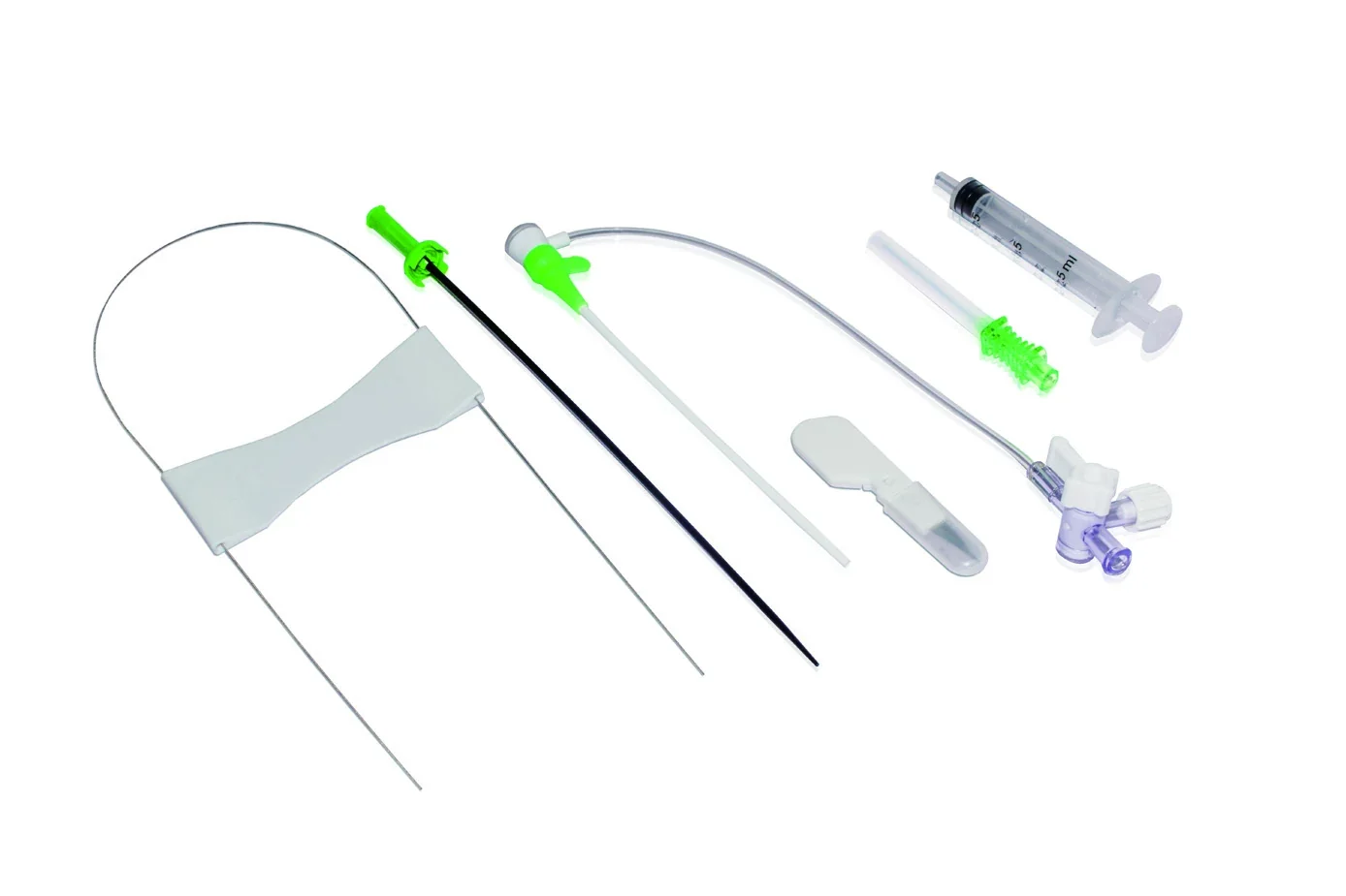 Set de Punción Percutánea — Aguja Fina 22G y Guía 0,018" — Percutaneous Access Set — 22G Fine Needle & 0.018" Wire SKU XY-PAS